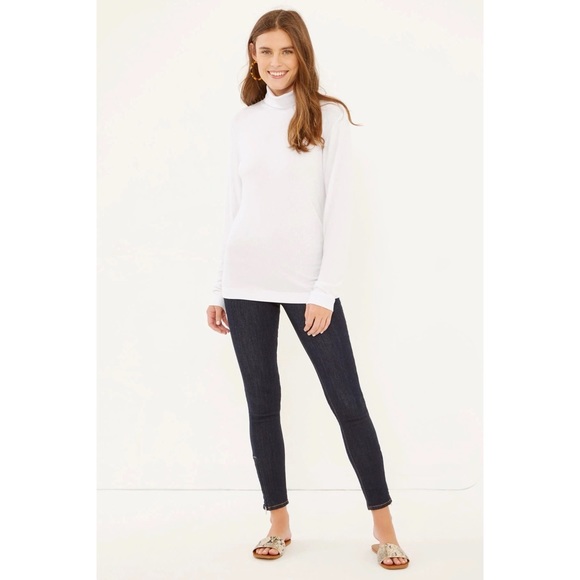Three Dots Refined Rib Long Sleeve Turtleneck - Picture 9 of 9